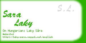 sara laky business card