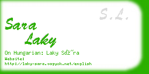 sara laky business card
